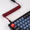 Keychron Coiled Aviator Cable - κόκκινο (USB-A σε USB-C, 2m, αποσπώμενο GX12)