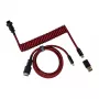 Keychron Coiled Aviator Cable - κόκκινο (USB-A σε USB-C, 2m, αποσπώμενο GX12)