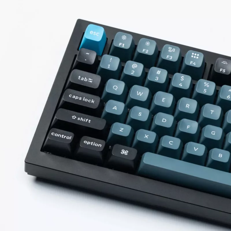 Keychron Double Shot KSA PBT σετ keycaps, σκούρο γκρι/γκρι/μπλε