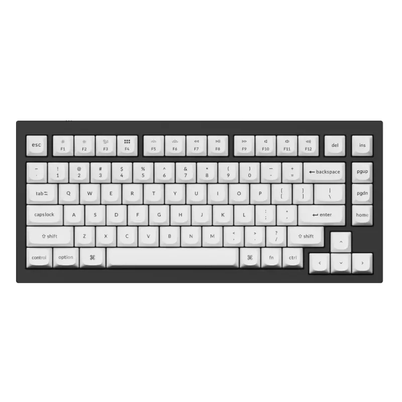 Keychron Double Shot PBT OSA Πλήρες Σετ Keycaps - Μαύρο/Λευκό