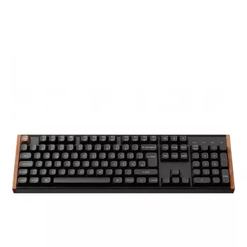 Keychron K10 HE Ασύρματο Μαγνητικό Πληκτρολόγιο με Διακόπτες Γερμανικό Layout (μαύρο/ξύλο, DE-Layout, Gateron Double-Rail Magnetic Nebula, Hot-Swap, αλουμινένιο πλαίσιο, RGB)