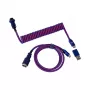 Keychron Premium Coiled Aviator Καλώδιο USB Type-C + προσαρμογέας USB-A, αποσπώμενο βύσμα Aviator, 108 cm