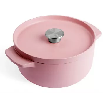 KitchenAid Ταψί από Χυτοσίδηρο με Καπάκι 22 cm, Ροζ