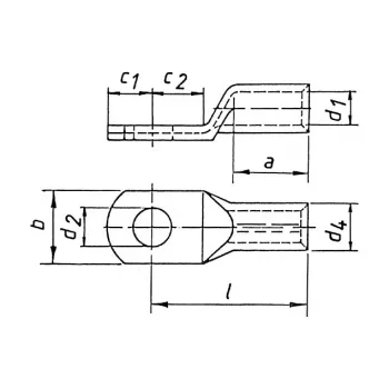 KLAU Ακροδέκτης πρέσας καλωδίου 111R10 185 mm² γαλβανικά επικασσιτερωμένος