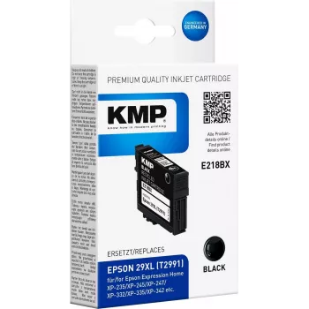 KMP E218BX μαύρο συμβατό δοχείο μελανιού υψηλής απόδοσης για Epson Expression Home XP-235, XP-245, XP-247, XP-332, XP-335, XP-342, XP-345, XP-432, XP-435, XP-442, XP-445 (Αντικαθιστά T2991, 11,3 ml, 470 σελίδες) 1632,4001