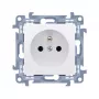 KONTAK-SIMON Simon 10 Λευκή 1-θέση Πρίζα Schuko με Γείωση, Quick-Connect, 16A 250V