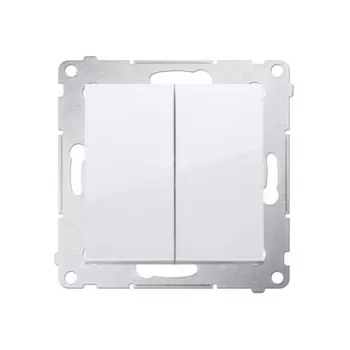 KONTAK-SIMON Simon 54 μονό διπλός διακόπτης, λευκό, 10AX 250V, ελατηριωτοί ακροδέκτες