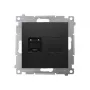 KONTAK-SIMON Simon 54 Premium Cat.6 UTP RJ45 Μονάδα πρίζας δεδομένων, Μαύρο Ματ, με καπάκι προστασίας σκόνης