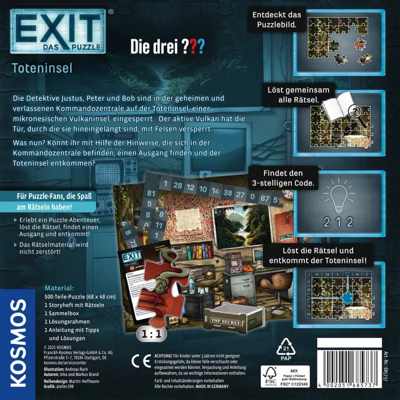 KOSMOS EXIT - Das Puzzle: Die drei ??? Toteninsel (500 Τεμ.)