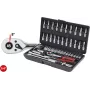 KS TOOLS 1/4 Ίντσας CHROMEplus Σετ Καστάνιας 48 Τεμαχίων, 6-Γωνιακό Μετρικό, Καστάνια 72 Δοντιών, σε Βαλίτσα (918.0648)