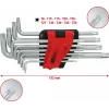 KS TOOLS 151.4880 μακρύ σετ κλειδιών TORX L, 10 τεμ., χρώμιο-βανάδιο, μεγέθη T9-T50