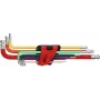KS TOOLS Σετ 9 τεμ. εξαιρετικά μακριά κλειδιά Allen με διπλή σφαιρική κεφαλή, 1,5-10mm, χρώμιο-βανάδιο, ματ χρωμιωμένο, DIN ISO 2936, ERGOTORQUEplus 151.3222