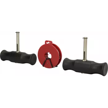 KS Tools σετ λαβής σύρματος τραβήγματος, 3 τεμάχια, εύκαμπτοι άξονες ελατηρίου χάλυβα, εργονομικές λαβές 2 συστατικών, 160/180/200 mm, BT681150
