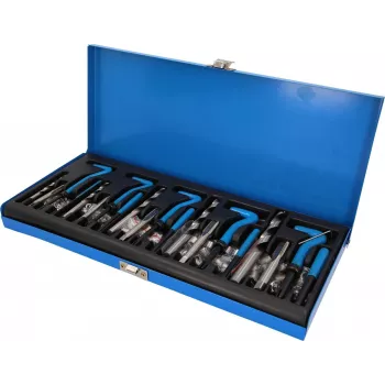 KS TOOLS σετ επισκευής σπειρωμάτων, 131 τεμ., μετρικά ένθετα σύρματος M5-M12, ανοξείδωτος χάλυβας, σε βαλίτσα BT541150