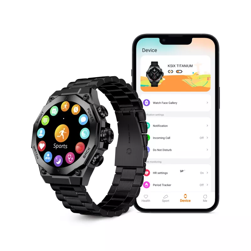 KSIX Smartwatch TITANIUM, Μαύρο