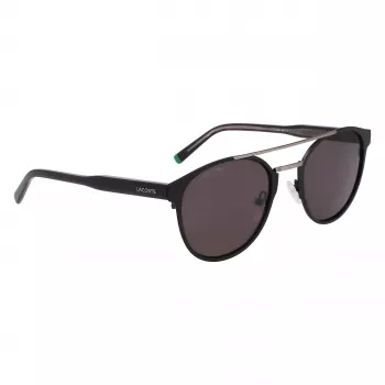 Lacoste L263S-2 ανδρικό ορθογώνιο γυαλί ηλίου - μαύρος σκελετός, γκρι φακοί, 53mm