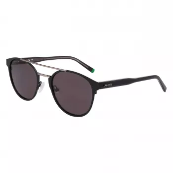 Lacoste L263S-2 ανδρικό ορθογώνιο γυαλί ηλίου - μαύρος σκελετός, γκρι φακοί, 53mm