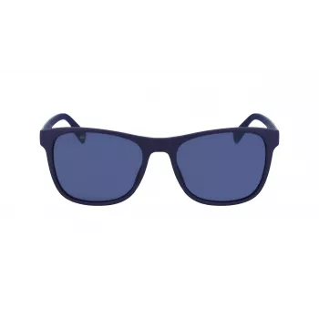 Lacoste L6031S-424 Ανδρικά Ορθογώνια Γυαλιά Ηλίου - Μπλε Σκελετός, Γκρι Φακοί, UV400