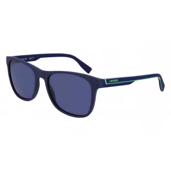 Lacoste L6031S-424 Ανδρικά Ορθογώνια Γυαλιά Ηλίου - Μπλε Σκελετός, Γκρι Φακοί, UV400