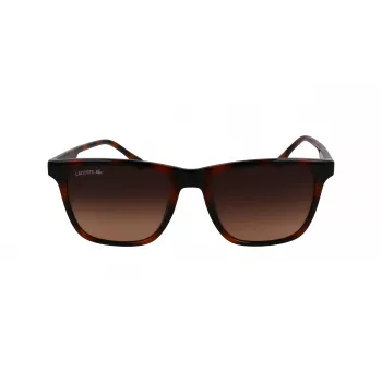 Lacoste L6041S-214 Ανδρικά Ορθογώνια γυαλιά ηλίου Havana Σκελετός Ασετάτ Καφέ Φακοί Πολυανθρακικού 54mm