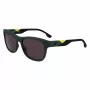Lacoste L6043S-301 ανδρικό ορθογώνια γυαλιά ηλίου - πράσινο πλαίσιο, γκρι φακοί, 56/18/145 mm