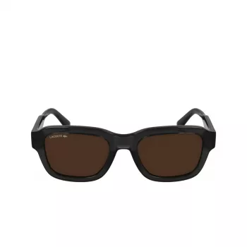 Lacoste L6048S-035 Γυαλιά ηλίου Ανδρικά Ορθογώνιος σκελετός ασετάτ Σκούροι γκρι φακοί Γκρι 51mm