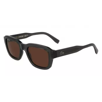Lacoste L6048S-035 Γυαλιά ηλίου Ανδρικά Ορθογώνιος σκελετός ασετάτ Σκούροι γκρι φακοί Γκρι 51mm