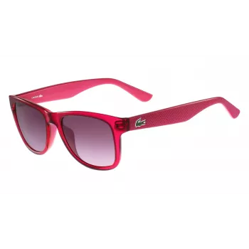 Lacoste L734S Unisex ορθογώνια γυαλιά ηλίου - μαύρος σκελετός γκρι κρύσταλλοι 52/18/140 mm