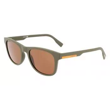 LACOSTE L969S-5420317 unisex ορθογώνια γυαλιά ηλίου - μαύρο πλαίσιο γκρι φακοί 54/20/145 mm