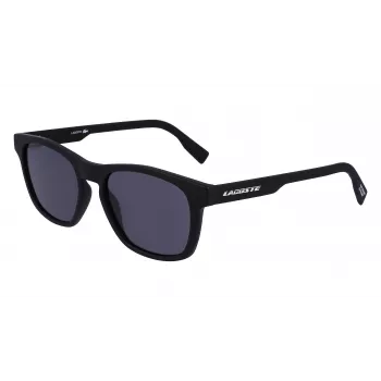 Lacoste ανδρικά L988S-2 ορθογώνια γυαλιά ηλίου - μαύρος σκελετός γκρι φακοί 54mm