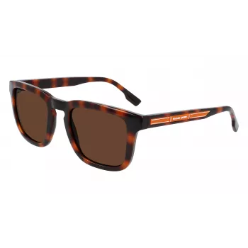 Lacoste ανδρικά ορθογώνια γυαλιά ηλίου L951SRG-214 Havana ασετάτ πράσινοι φακοί πολυανθρακικού 52/22/145 mm