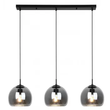 LAMP PENDANT RITA 3XE27 Μαύρο