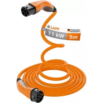 LAPP MOBILITY HELIX® Type 2 καλώδιο φόρτισης EV 11 kW 5 m πορτοκαλί 61796