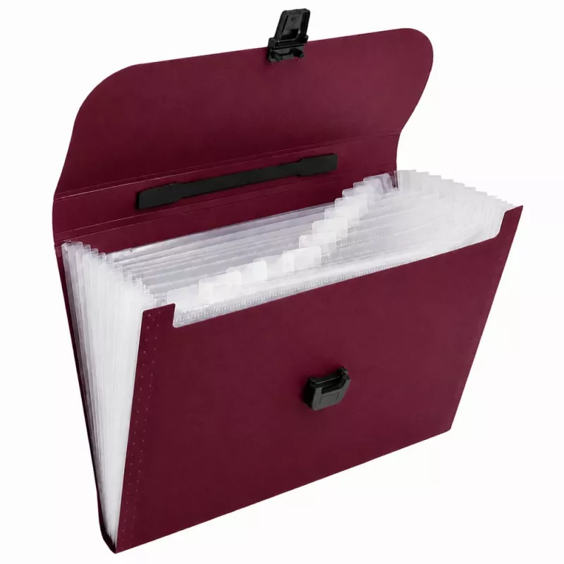 LEAN Φάκελος Expanding File Folder 13 θήκες Βυσσινί A4