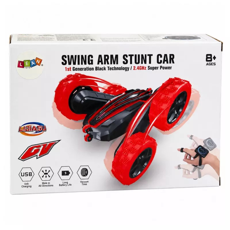 LEAN TOYS 360° Χειριστήριο χειρονομιών RC Stuntcar Κόκκινο