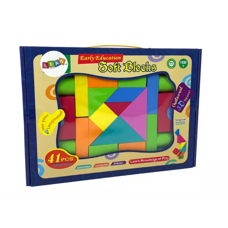 LEAN TOYS 41 τεμ. Οικοδομικά Μπλοκ Αφρού για Παιδιά
