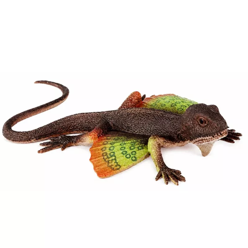 LEAN TOYS Agama Lizard Webbed λαστιχένια φιγούρα stretchable ρεαλιστική 13 cm