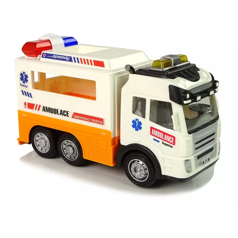 LEAN TOYS Ασθενοφόρο με Μπαταρία, Φως και Ήχο
