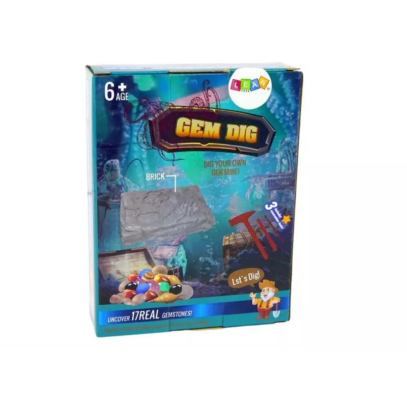 LEAN TOYS Αρχαιολογικό Σετ Εξόρυξης Πολύτιμων Λίθων και Κρυστάλλων