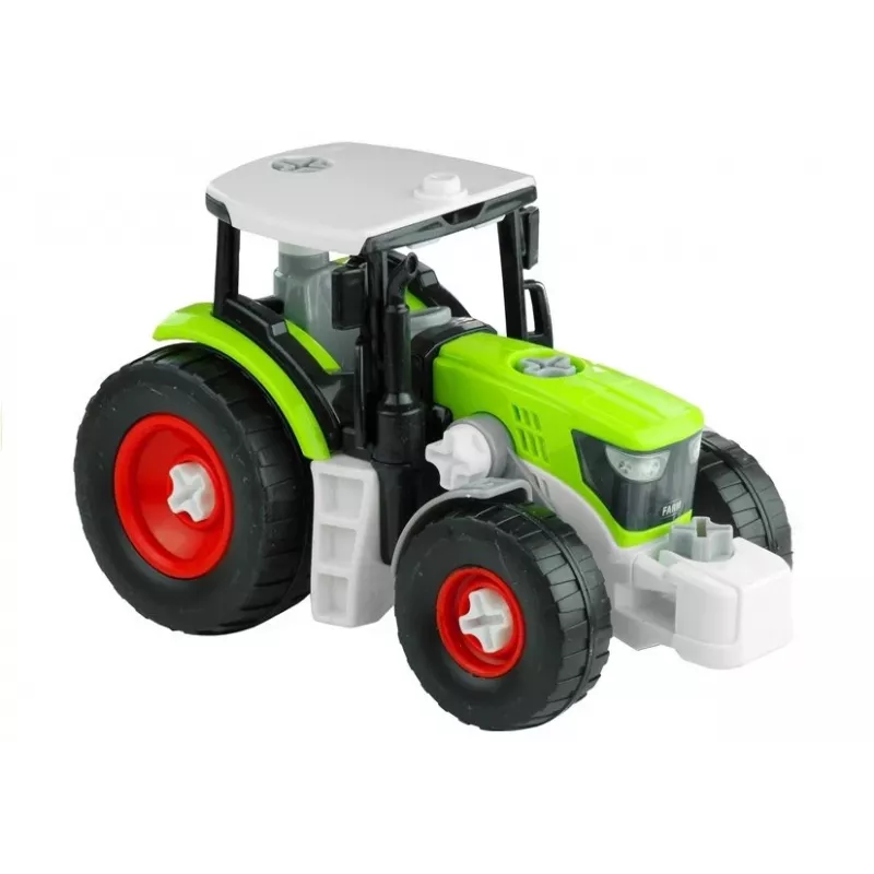 LEAN TOYS Τρακτέρ Συναρμολόγησης με Ανοιχτό Ρυμουλκό 43 cm