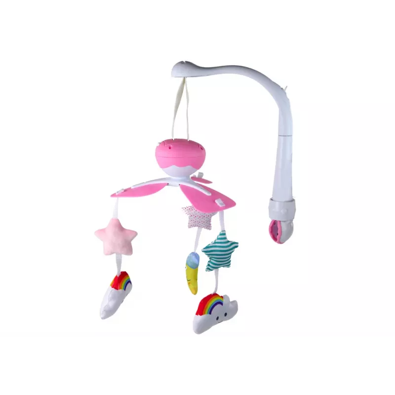 LEAN TOYS mobile κρεβατιού μωρού Sky Sound ροζ