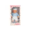 LEAN TOYS κούκλα μωρό 46 cm μπλε πιπίλα σκούφος κάλτσες