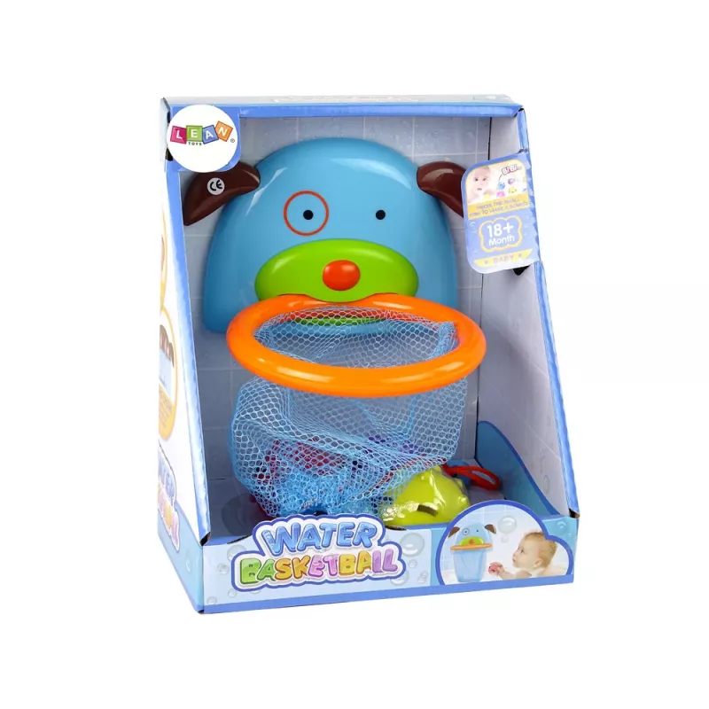 LEAN TOYS Παιχνίδι Μπάνιου Μίνι Μπάσκετ Σκύλος Λαστιχένιο Ψάρι