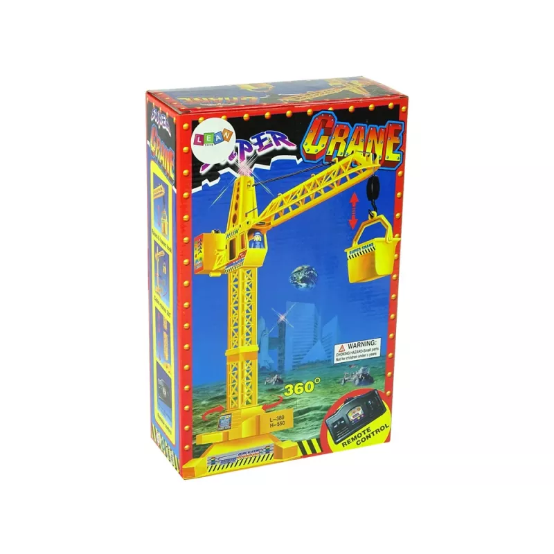 LEAN TOYS Μπαταριοκίνητος τηλεχειριζόμενος γερανός με κινούμενο βραχίονα