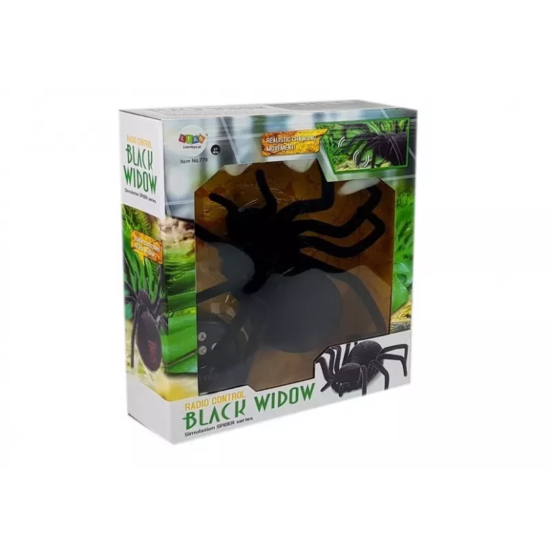 LEAN TOYS Μεγάλη Τριχωτή Αράχνη Black Widow Τηλεχειριζόμενη