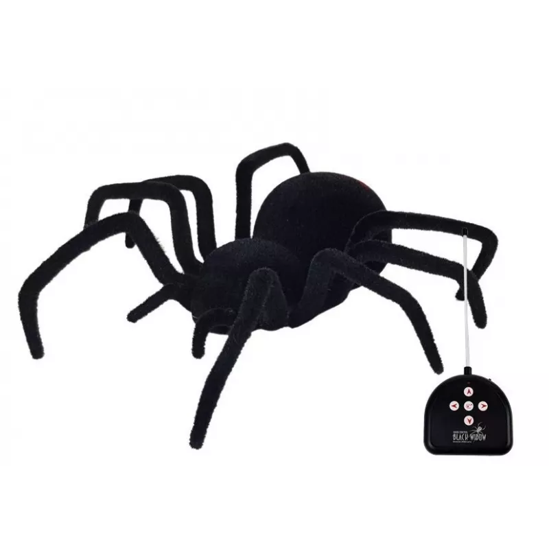 LEAN TOYS Μεγάλη Τριχωτή Αράχνη Black Widow Τηλεχειριζόμενη