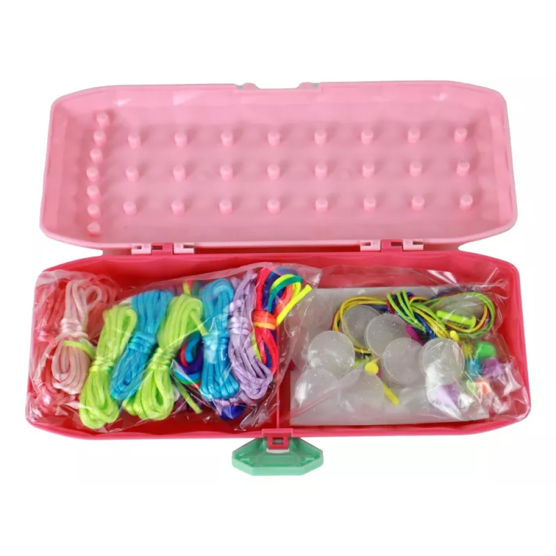 LEAN TOYS Σετ κατασκευής βραχιολιών ροζ κουτί