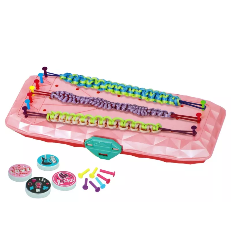 LEAN TOYS Σετ κατασκευής βραχιολιών ροζ κουτί