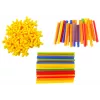 LEAN TOYS Σετ Δομικών Τουβλάκων Καλαμάκια Κατασκευών