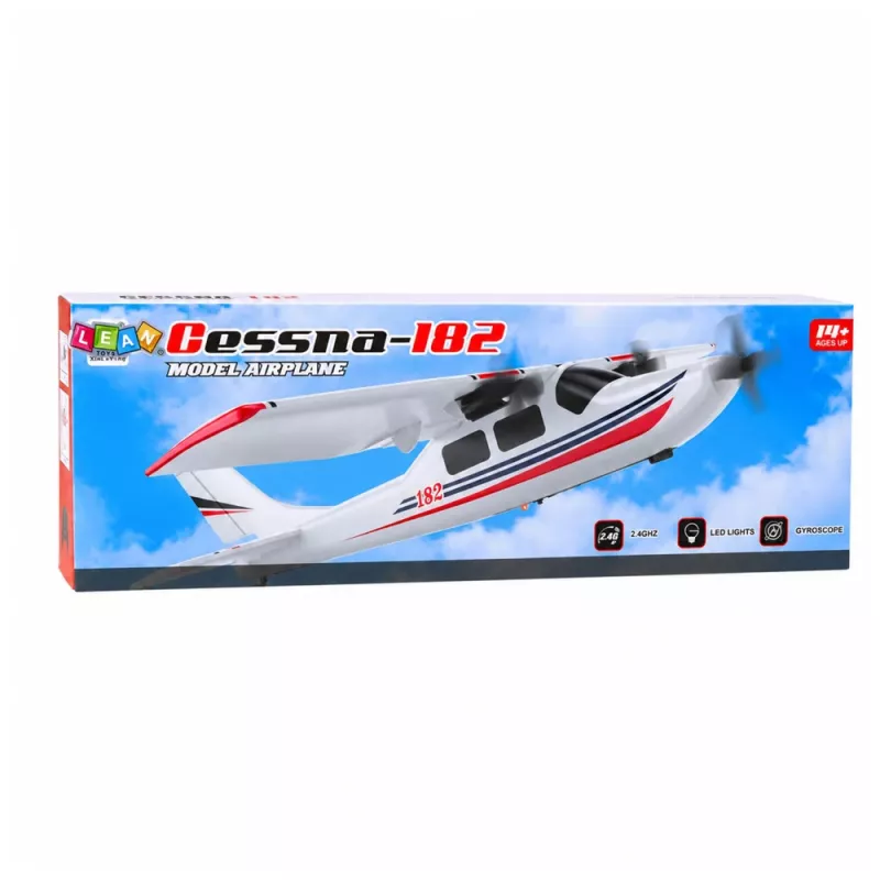 LEAN TOYS Cessna 182 2,4 GHz τηλεχειριζόμενο αεροπλάνο από αφρό